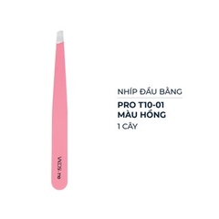 Nhíp đầu bằng Hàn Quốc Vacosi Pro Tweezers T10-1 màu hồng & T10-2 màu vàng hồng