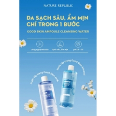 Nước tẩy trang da dầu mụn Nature Republic Good Skin Cleansing Water AHA - Mineral 500ml chính hãng