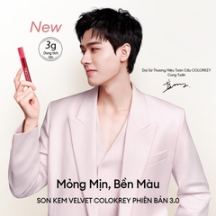 Son kem lì COLORKEY Airy Velvet Lacquer 3g - chất son kem nhung mịn lì , mềm mượt trên môi color key