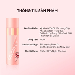 Xịt khóa Makeup COLORKEY phiên bản Ice Cream 100ml - xịt khóa nền color key cố định lớp trang điểm