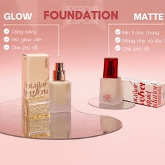 Kem nền Espoir Be Glow Foundation Pro Tailor 30g kèm Kem lót+Mút tán - Set căng bóng da mặt Hàn Quốc