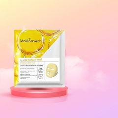 Mặt nạ thạch collagen MediAnswer Vita dưỡng sáng mờ nhăn - miếng mặt nạ thạch vàng Medi Answer mask