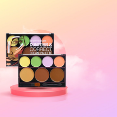 Bảng phấn tạo khối & che khuyết điểm City Color 7 ô Contour & Correct Cream Palette chính hãng