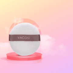 Bông phấn phủ Vacosi BP19 (1 cái) - bông mút trang điểm tròn tán phấn khô vacosi cotton chính hãng
