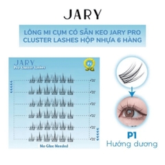 Lông mi cụm có sẵn keo Jary Pro Cluster Lashes - Hộp nhựa 6 hàng Full Box - mi giả jary chính hãng