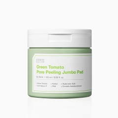 Toner pad Cà chua xanh Green Tomato Pore Peeling Jumbo 60 pads 180ml Sungboon