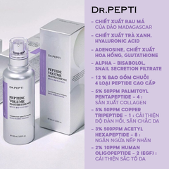 Tinh chất Dr Pepti sủi bọt serum Peptide tím Volume Master Essence trắng da, thu nhỏ lỗ chân lông 50ml 105ml dr.pepti
