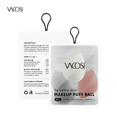 Set 3 bông Vacosi trang điểm mini blender - Vacosi Portable Mini Makeup Puff Ball PH05 - 01 - 02