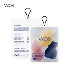 Set 3 bông Vacosi trang điểm mini blender - Vacosi Portable Mini Makeup Puff Ball PH05 - 01 - 02