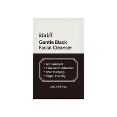 Sample sữa rửa mặt Klairs gentle black facial cleanser 2ml