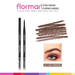 Màu 02 Light Brown Chì kẻ mày Flormar Ultra Thin Brow Pencil 0.14g