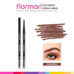 Màu 03 Brown Chì kẻ mày Flormar Ultra Thin Brow Pencil  0.14g