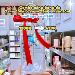Combo Toner+Serum+Cream của Wellage Real HA