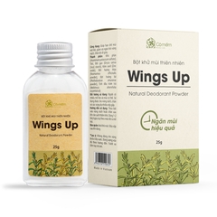 Bột khử mùi thiên nhiên Wings Up - khử mùi hôi chân, nách & giảm tiết mồ hôi - Cỏ mềm HomeLab 25g