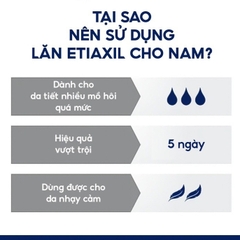 Lăn khử mùi EtiaXil Detranspirant Men Peaux Sensibles Roll-On 15ml - lăn khử mùi cho nam cao cấp