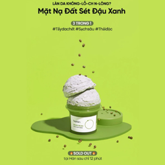 Mặt nạ đất sét đậu xanh Beplain Mung Bean Pore Clay Mask se khít lỗ chân lông giảm mụn đầu đen 120ml