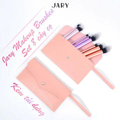 Bộ cọ trang điểm set 8 cây Jary Make Up Brush - màu cầu vồng kèm túi đựng da PU cao cấp chính hãng