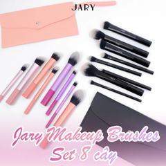 Bộ cọ trang điểm set 8 cây Jary Make Up Brush - màu cầu vồng kèm túi đựng da PU cao cấp chính hãng
