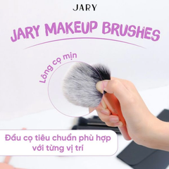 Set 4 cọ trang điểm Jary Make Up Brush Rainbow - Bộ cọ màu cầu vồng kèm túi da PU cao cấp tiện lợi