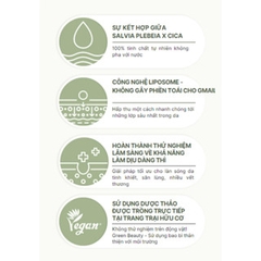 Serum phục hồi da Meideme tinh chất thuần chay Green Salvia Calming Ampoule cấp ẩm sâu cho da 50ml