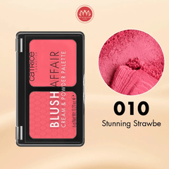 Bảng má hồng Catrice Blush Affair Cream & Powder Palette màu #010 Stunning Strawberry