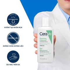 Sữa rửa mặt Cerave Foaming Cleanser xanh ngọc 88ml