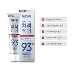 KEM ĐÁNH RĂNG MEDIAN 93% SỐ 1 Hàn QUỐC Dental IQ Chính hãng Làm trắng răng - Ngăn mảng bám 120g