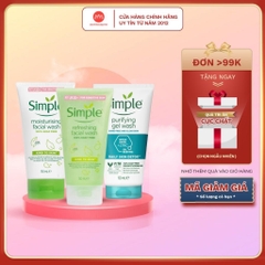 Sữa Rửa Mặt Simple Skin To Skin Refreshing Facial Wash Gel Cho Da Nhạy Cảm 150ml