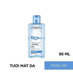 Nước Tẩy Trang Loreal 3-in-1 Micellar Water L'oreal Paris 400ml Xanh Đậm Sạch Sâu - Xanh Nhạt - Hồng Dưỡng Ẩm