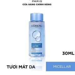 Nước Tẩy Trang Loreal 3-in-1 Micellar Water L'oreal Paris 400ml Xanh Đậm Sạch Sâu - Xanh Nhạt - Hồng Dưỡng Ẩm