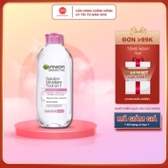 Tẩy Trang Garnier cho da nhạy cảm Solution Micellaire Tout en 1 chai hồng nhạt 50ml - 400ml chính hãng - daothinhuquynh