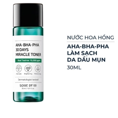 [Mini size] Nước Hoa Hồng Some By Mi AHA-BHA-PHA 30 Days Mirac Toner Làm Sạch Da, Tẩy Da Chết 6ml- 30ml