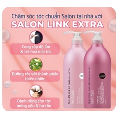 Set gội xả phục hồi tóc hư tổn  Kumano Salon Link Extra Shampoo 1000ml