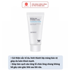 Sữa rửa mặt WonJin Hyaluron - Hydro Vial- Water Toning Cleansing Foam Vàng - Trắng - Xanh Dương- 80ml - 100ml Chính hãng