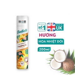Dầu Gội Khô Batiste Dry Shampoo Hết Ngứa, Hết Bết Dính Tóc Bồng Bềnh Tức Thì 200ml