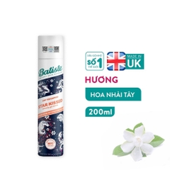 Dầu Gội Khô Batiste Dry Shampoo Hết Ngứa, Hết Bết Dính Tóc Bồng Bềnh Tức Thì 200ml