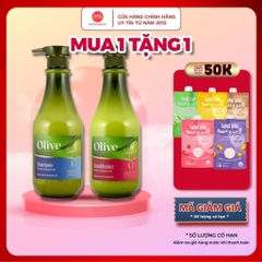 Set Dầu Gội Xả Frulatte olive Spa Pharma kích thích mọc tóc và phục hồi tóc dành cho tóc khô và hư tổn 800ml chuẩn salon