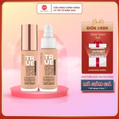 Kem nền dưỡng ẩm Catrice True Skin Hydrating Foundation cấp ẩm và che khuyết điểm tối ưu 30ml