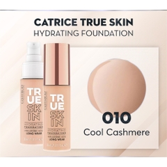Kem nền dưỡng ẩm Catrice True Skin Hydrating Foundation cấp ẩm và che khuyết điểm tối ưu 30ml