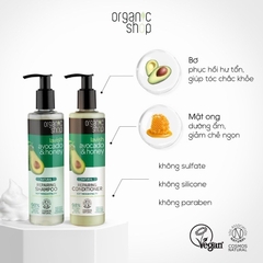 Set Dầu Gội Dầu Xả Organic Chăm Sóc Tóc Dưỡng Tóc Phục Hồi Tóc Hư Tổn Ngăn Ngừa Tóc Gãy Rụng Chai 280 ml