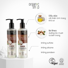 Set Dầu Gội Dầu Xả Organic Chăm Sóc Tóc Dưỡng Tóc Phục Hồi Tóc Hư Tổn Ngăn Ngừa Tóc Gãy Rụng Chai 280 ml