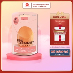 Mút Tán Kem Nền Real Techniques Miracle Complexion Sponge Trang Điểm Mềm Mịn Có Case | Không Case Bảo Vệ - Chính Hãng