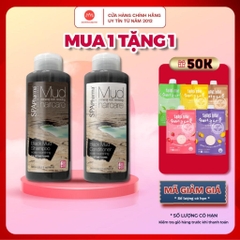 Set dầu gội xả bùn đen Spa pharma dành cho mọi loại tóc 500ml x2 tóc dầu tóc siêu dầu giảm gàu ngứa