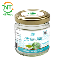 Bột Cải Bó Xôi sấy lạnh nguyên chất NTPOWDER 60gr hũ thủy tinh - Nhất Tín Food