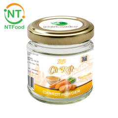 Bột Cà Rốt sấy lạnh nguyên chất NTPOWDER 60gr hũ thủy tinh - Nhất Tín Food