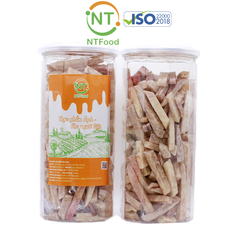 Khoai môn sợi sấy giòn NTFood hủ pet 300 Gr - Nhất Tín Food