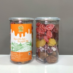 Mứt mix 5 loại NTFood hủ pet 500Gr (Đào vàng, Đào hồng, Đào bổ, Mận cơm, Kiwi) - Nhất Tín Food