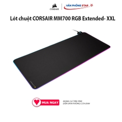 Lót chuột CORSAIR MM700 RGB Extended- XXL 360° ánh sáng RGB đế cao su chống trượt Bảo hành 24 tháng Chất liệu Vải