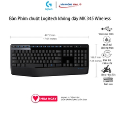 Bộ bàn phím chuột không dây Logitech MK345