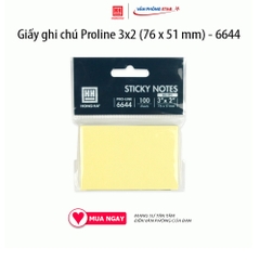 Giấy ghi chú Proline 3x2 (76 x 51 mm) - 6644 được làm từ chất liệu nhựa dẻo chất lượng cao, đầu vuông, màu sắc tươi sáng